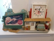 Coca-Cola Clock Gas Station & Sign