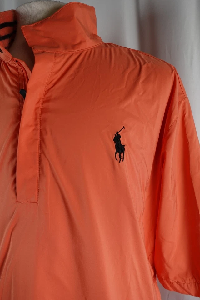Polo Golf Ralph Lauren Mens Half Zip Pullover Size Large Orange Outdoor Casual - Image 3 of 4