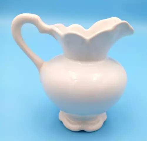White Glazed Ceramic Creamer/Mini Pitcher