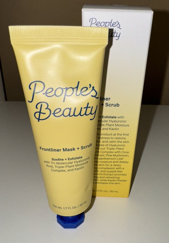People's Beauty Frontliner Mask + Scrub 1.7 oz 50ml Full Size ~ NEW in Box