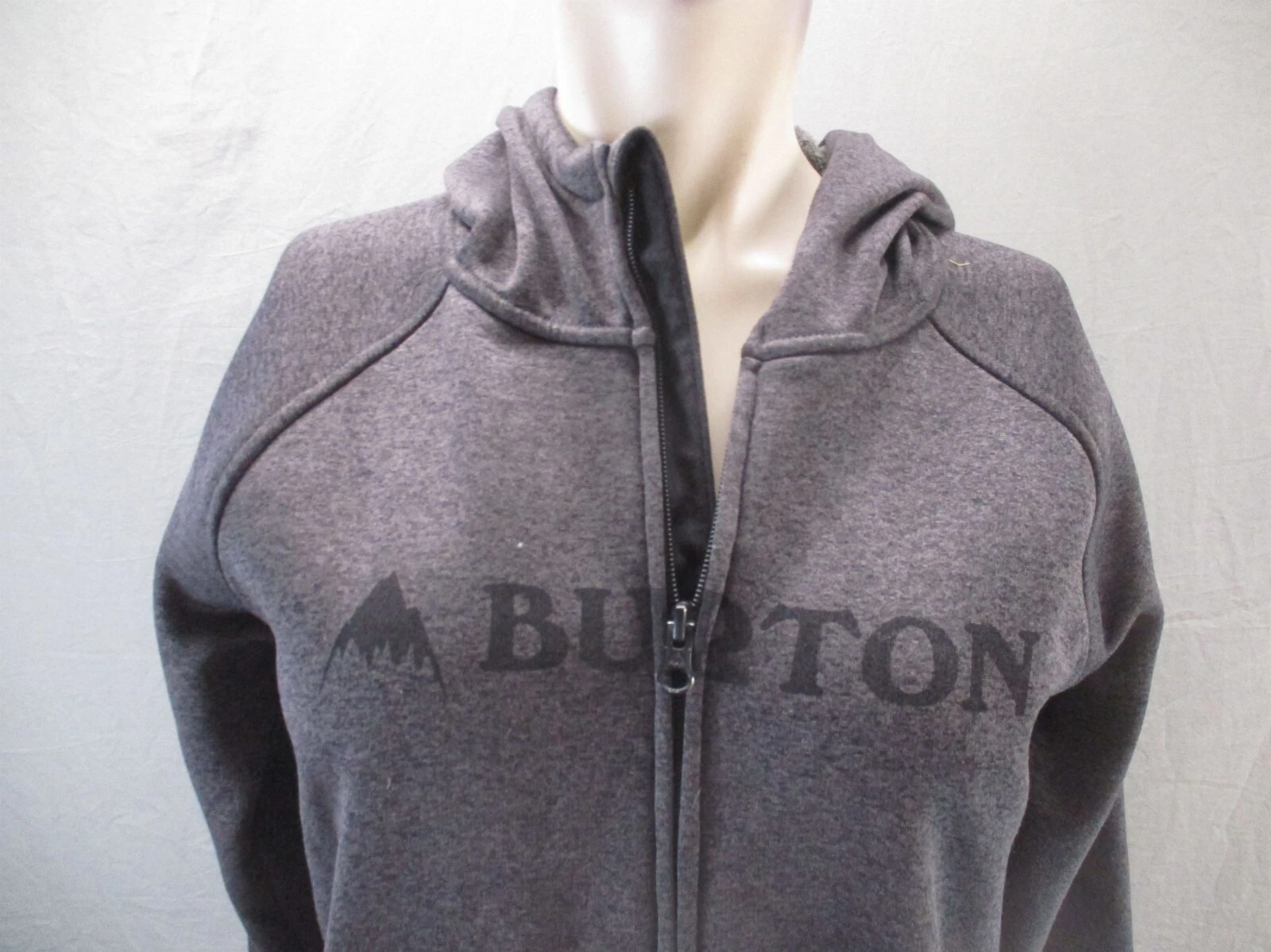 burton full zip pocket fleece lined knit athletic jacket