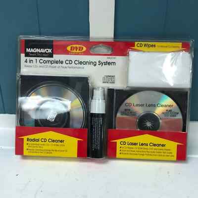 Magnavox 4 in 1 DVD CD Cleaning System  New in Package M62030