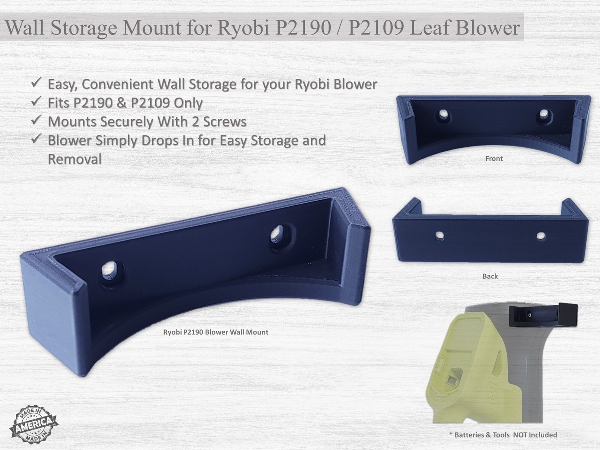 Wall Storage Mount for Ryobi P2190 &amp; P2109 Leaf Blowers | eBay