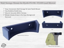 Wall Storage Mount for Ryobi P2190 & P2109 Leaf Blowers