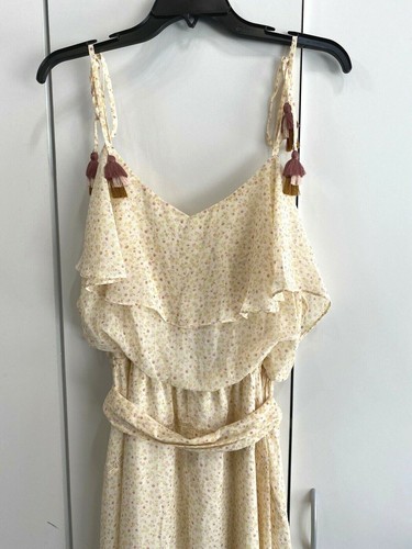 NEW! REBECCA MINKOFF 'Decklan' Ruffled Floral Maxi Dress, M - Off White Multi - Bild 4 von 11