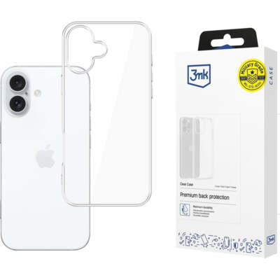 Handyhülle für iPhone 16 Plus 3mk Case Cover Futeral Tasche Etui Transparent