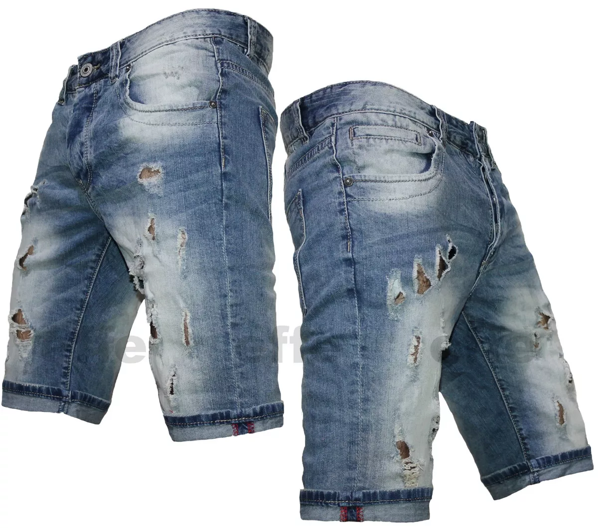 Shorts jeans deals strappati uomo