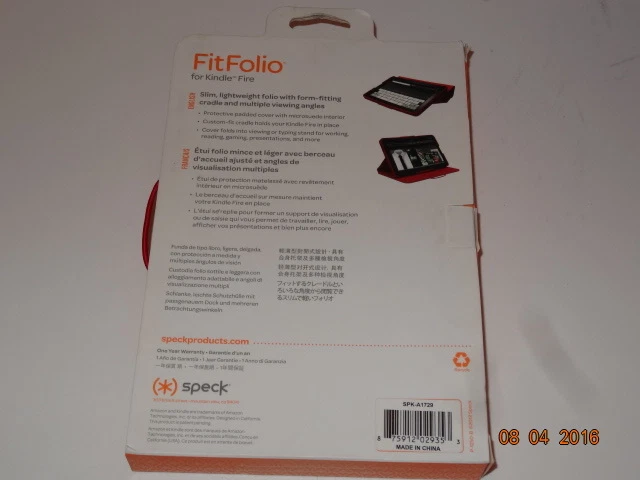 Speck - Funda FitFolio para Kindle Fire - Rojo Modelo: SPK-A1729 Foto 2 de 2