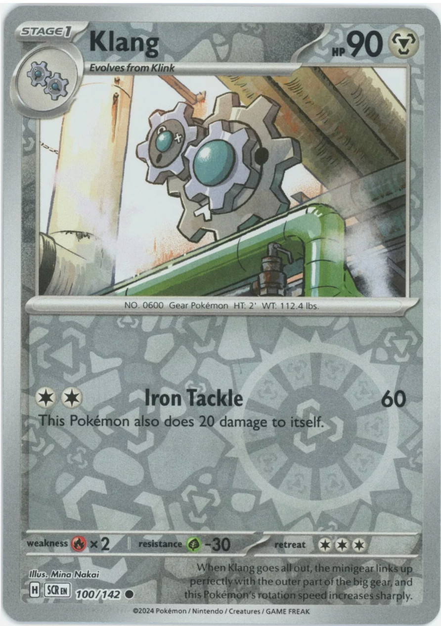 Pokemon -  Klang - 100/142 - Reverse Holo - Stellar Crown - NM/M - NEW