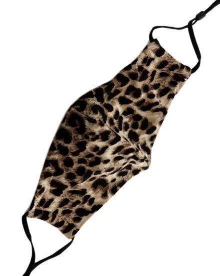 Animal Leopard Print Washable Reusable Mask Mouth Face Covering w/ Filter Pocket - Image 2 of 2