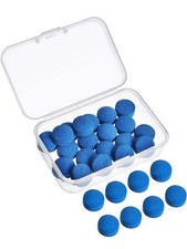 30 Pcs 13mm Billiard Pool Cue Tips Replacement Pool Stick Tips with Storage Box