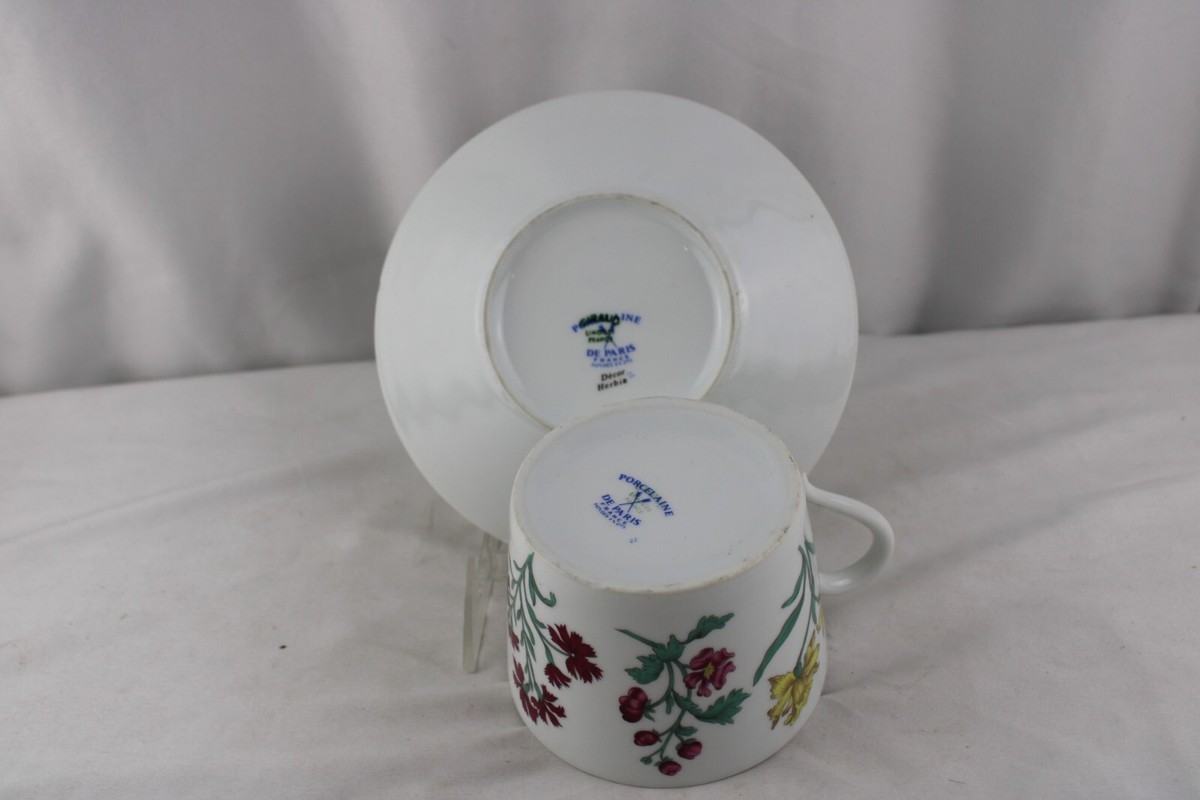 Porcelaine De Paris France Herbier Oversized Cup Sauce | eBay