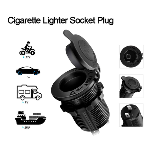 12V Wasserdicht DC Auto Boot Motorrad Zigarettenanzünder Steckdose Netzstecker - Bild 2 von 8