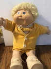 Vintage 1985 Coleco Cabbage Patch Kids Doll Boy Orange outfit yellow hair tooth