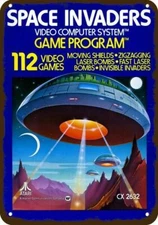 1979 ATARI SPACE INVADERS Vintage Look **** DECORATIVE REPLICA METAL SIGN ****