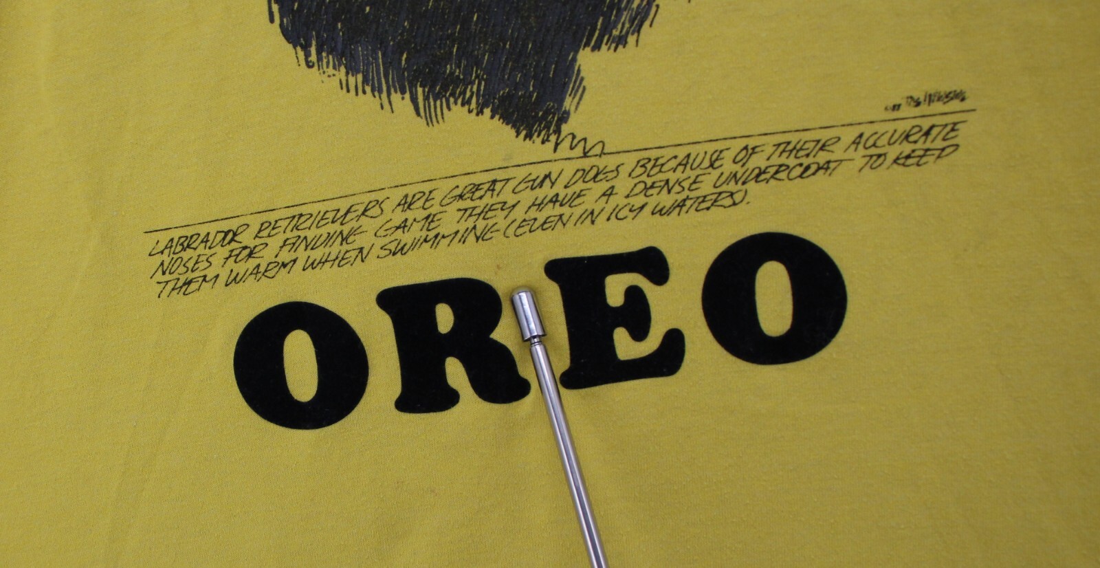 Vintage Screen Stars Best T Shirt Men XL Yellow Black Lab Dog Labrador Graphic