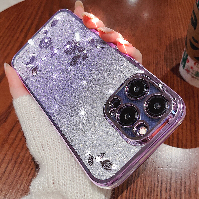 Custodia Di Lusso Con Glitter E Diamanti Per IPhone 17 Air 16 Pro - Foto 4