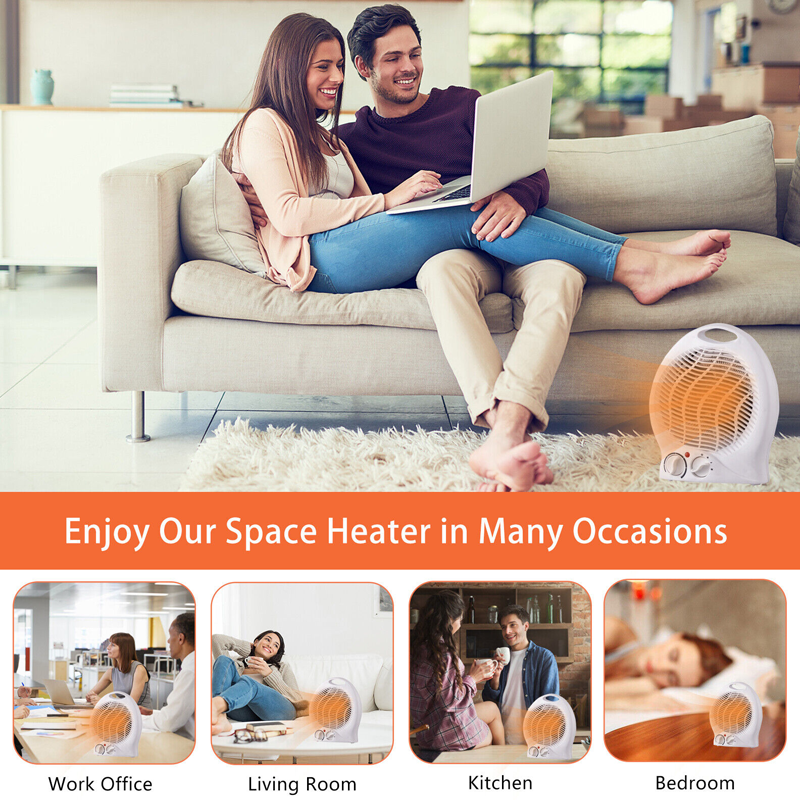 2 IN 1 UPRIGHT FAN HEATER FOR HOME LOW ENERGY SPACE HEATER 2000W