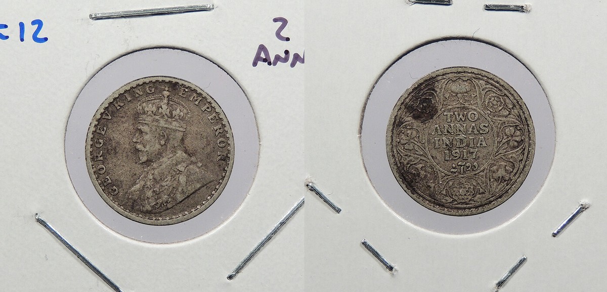 INDIA 1917 (c) 2 Annas George V #WC98738 | eBay
