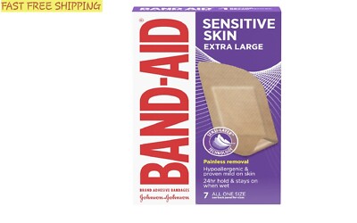 Band-Aid Brand Adhesive Bandages for Sensitive Skin Extra Large 7 ct