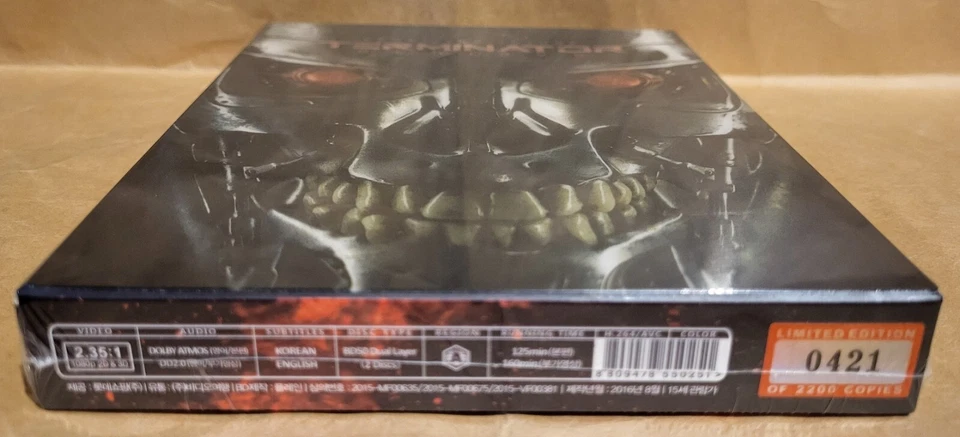 TERMINATOR GENISYS BluRay 3D+2D PLAIN ARCHIVE Korea Limited Lenticular STEELBOOK - Image 3 of 4