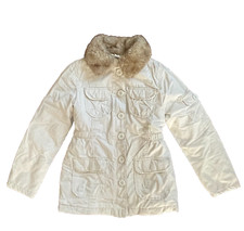 OLD NAVY Girl's Winter Outerwear Coat Jacket Faux Fur Trim Size Medium M.