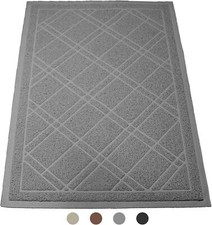 Cat Litter Box Mat, 42X36", Gray - Cat Litter Trapping Mat - Mesh Mat Catches Li