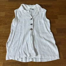 reality by cs sportswear women’s button up vest Top Shirt Small