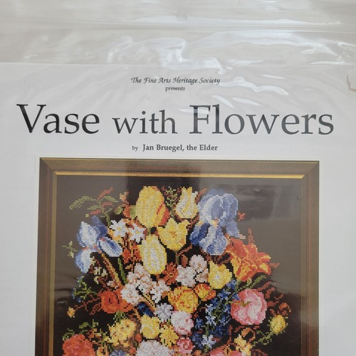 Fine Arts Heritage Society Vase with Flowers Cross Stitch Charted Pattern - Picture 3 of 4