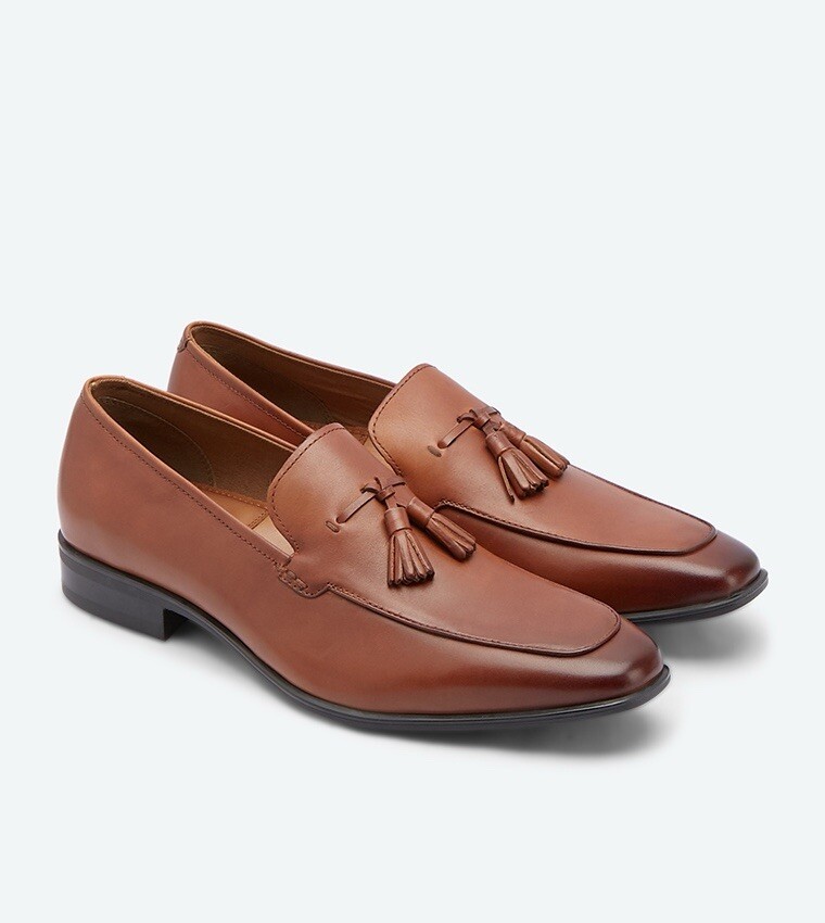 ALDO Padern Tassel Loafers Size UK 10 Cognac Brand New In  display picture 2