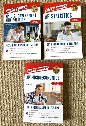 Menge 3 - Crashkurs Taschenbücher AP Mikroökonomie, Statistik, US-Regierung