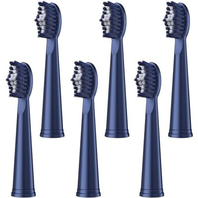 6 Pack Sonic Toothbrush Heads ultra soft W-cut Deep Cleaning Gum Protection