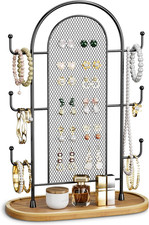 Jewelry Organizer Stand Earring Holder Display Tree Necklace Bracelet Tray