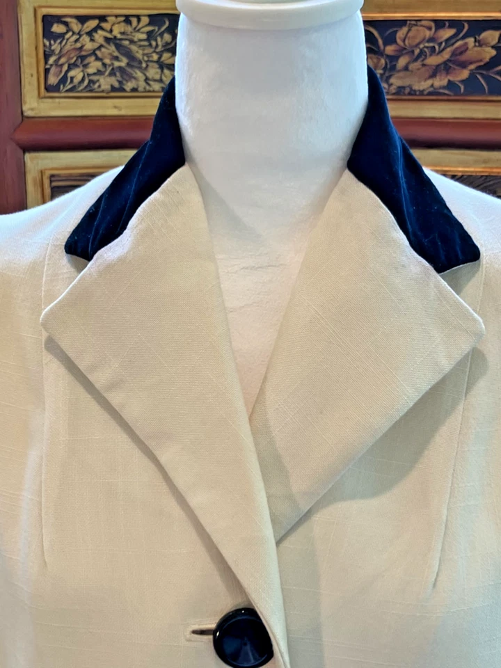 Falda traje vintage años 60 damas diseñador mezcla lino Tabak of California elegante Foto 3 de 4