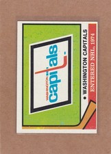 1974-75 TOPPS HOCKEY WASHINGTON CAPITALS TEAM LOGO #256 EX/EXMT *A45647 