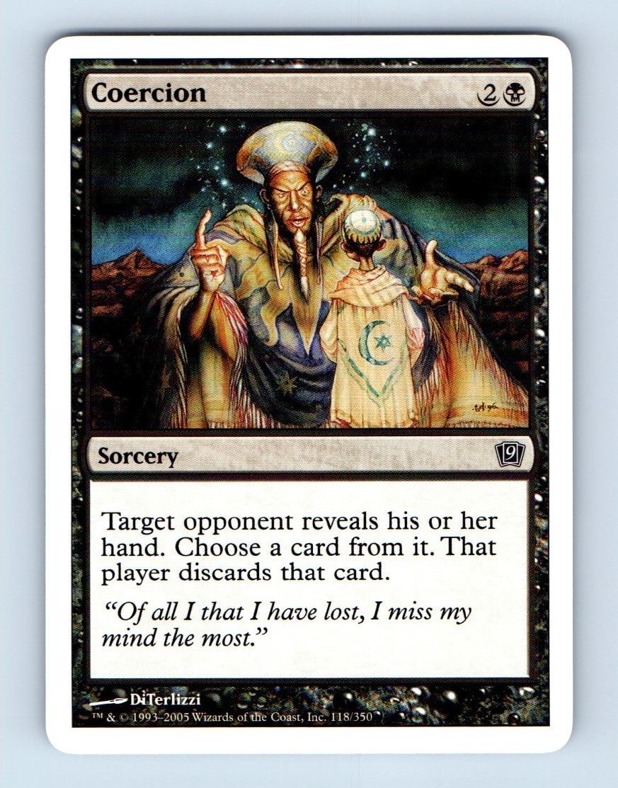 2005 9th Edition Coercion MTG/Magic the Gathering Common #118