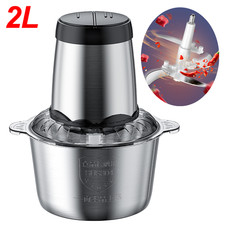 2L Electric Food Chopper Electric Stainless Steel Processor Meat Grinder Mixer