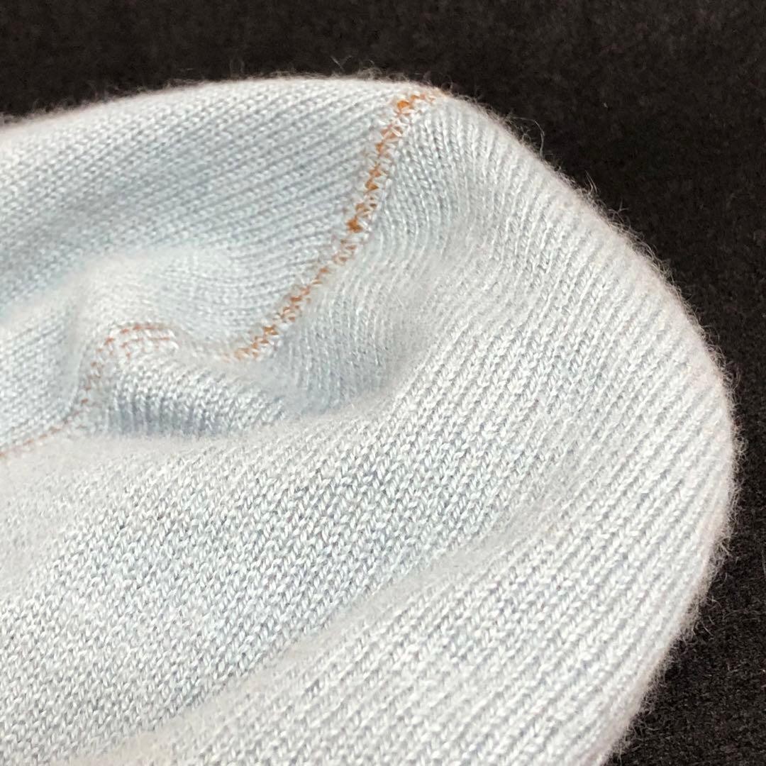 Hermes Cashmere 100 Knit Cap Brown/Blue thumbnail 8
