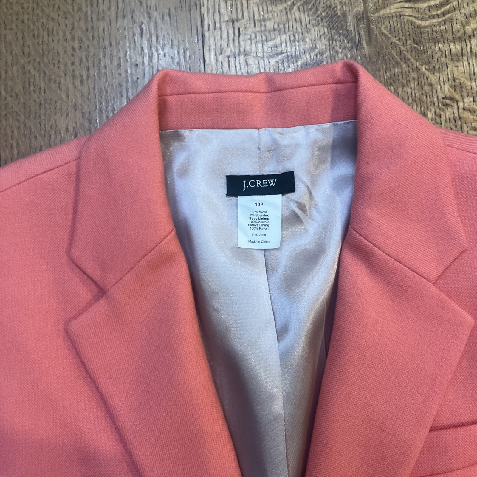 J. Crew WoolWomen's Blazer Jacket Solid Lined Cor… - image 5