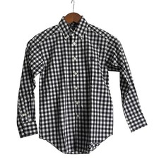 Classic Chaps Boys' Checkered Long Sleeve Button-Down Cotton Shirt Size S(8)