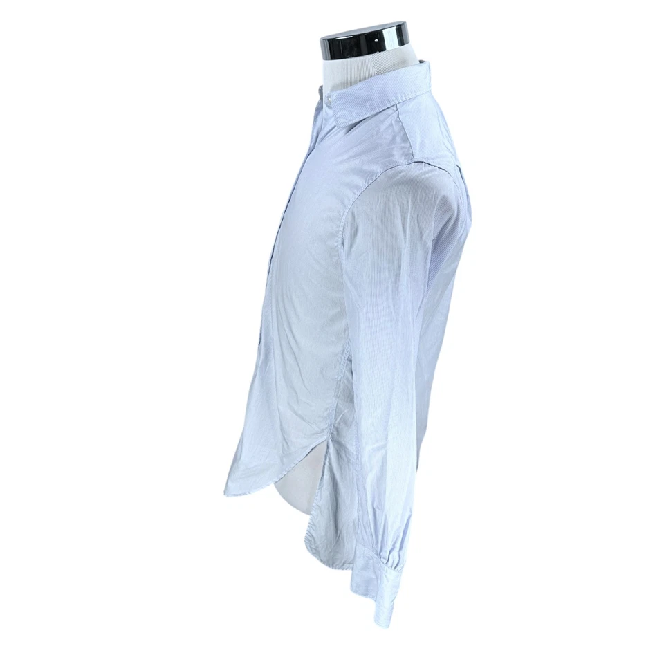 Isabel Marant Shirt Women’s 34 Blue Striped Cotton Long Sleeve Button-Up US 2 - Image 4 of 4