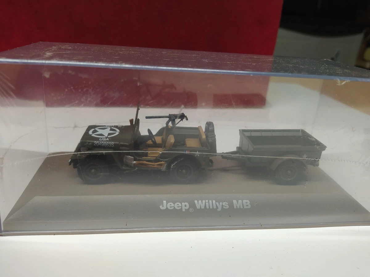 1/43 Collection Atlas véhicule et blindé - Jeep Willys MB avec Remorque