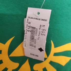 The Legend of Zelda Hyrule Crest Green Nintendo NES SNES N64 T-Shirt Medium M