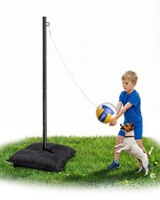 Heavy Duty Tetherball Set with Ball and Rope, Complete Tetherball Equipment w...