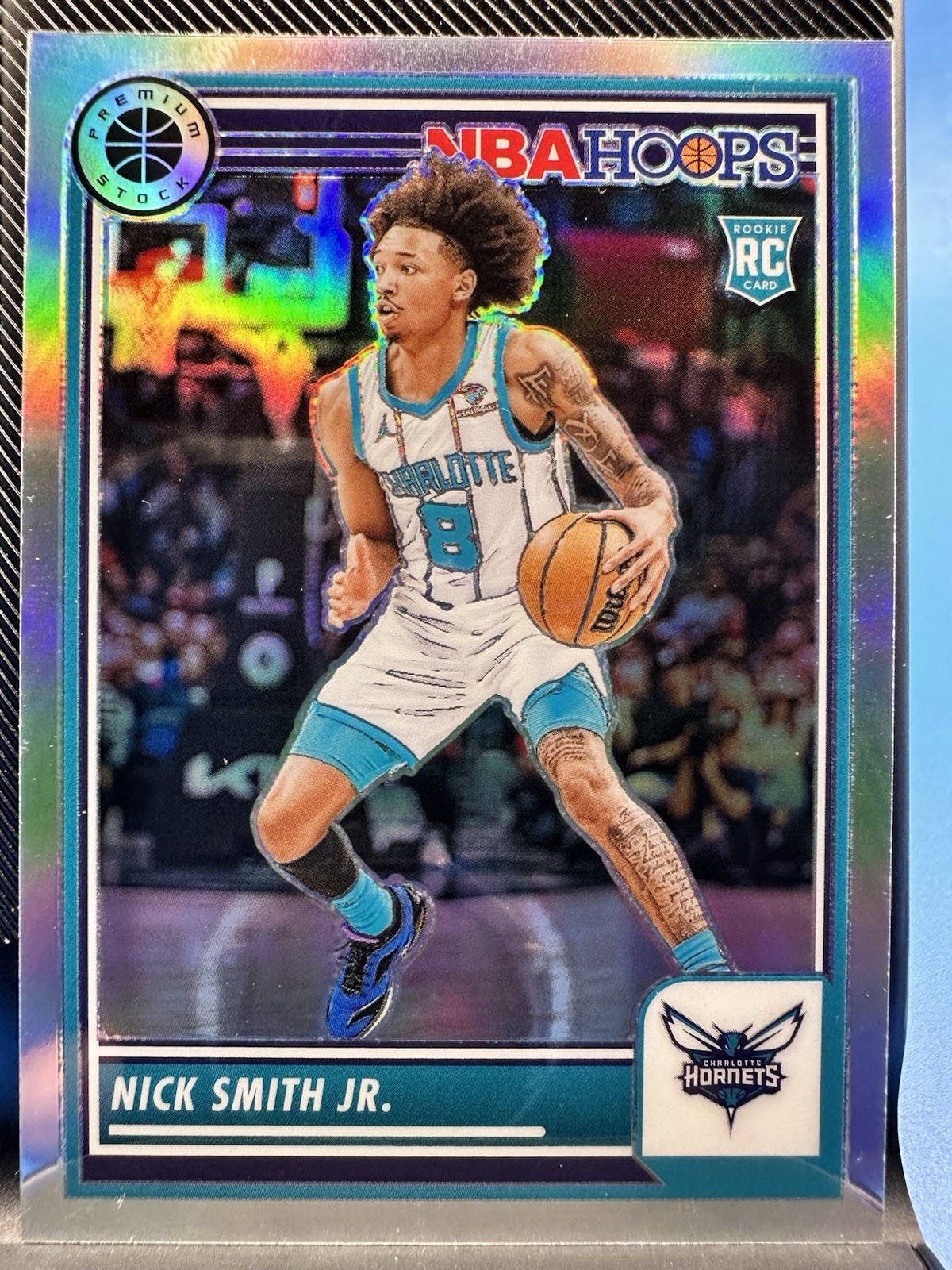 2023-24 Panini NBA Hoops Premium Stock Nick Smith Jr. Silver Prizm #31 Rookie RC