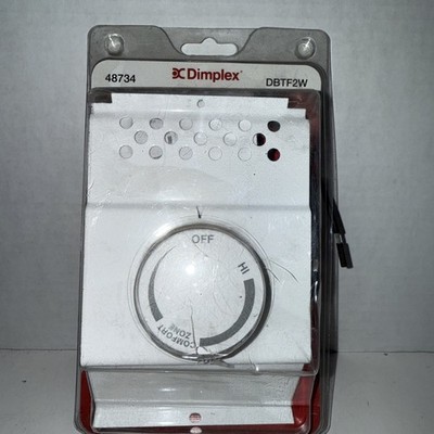 Dimplex Built In White Baseboard Rotary Thermostat Single Pole DBTF1W 48732 New!