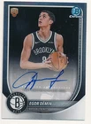 EGOR DEMIN 2025/26 BOWMAN CHROME RC ROOKIE AUTOGRAPH NETS AUTO MINT SP