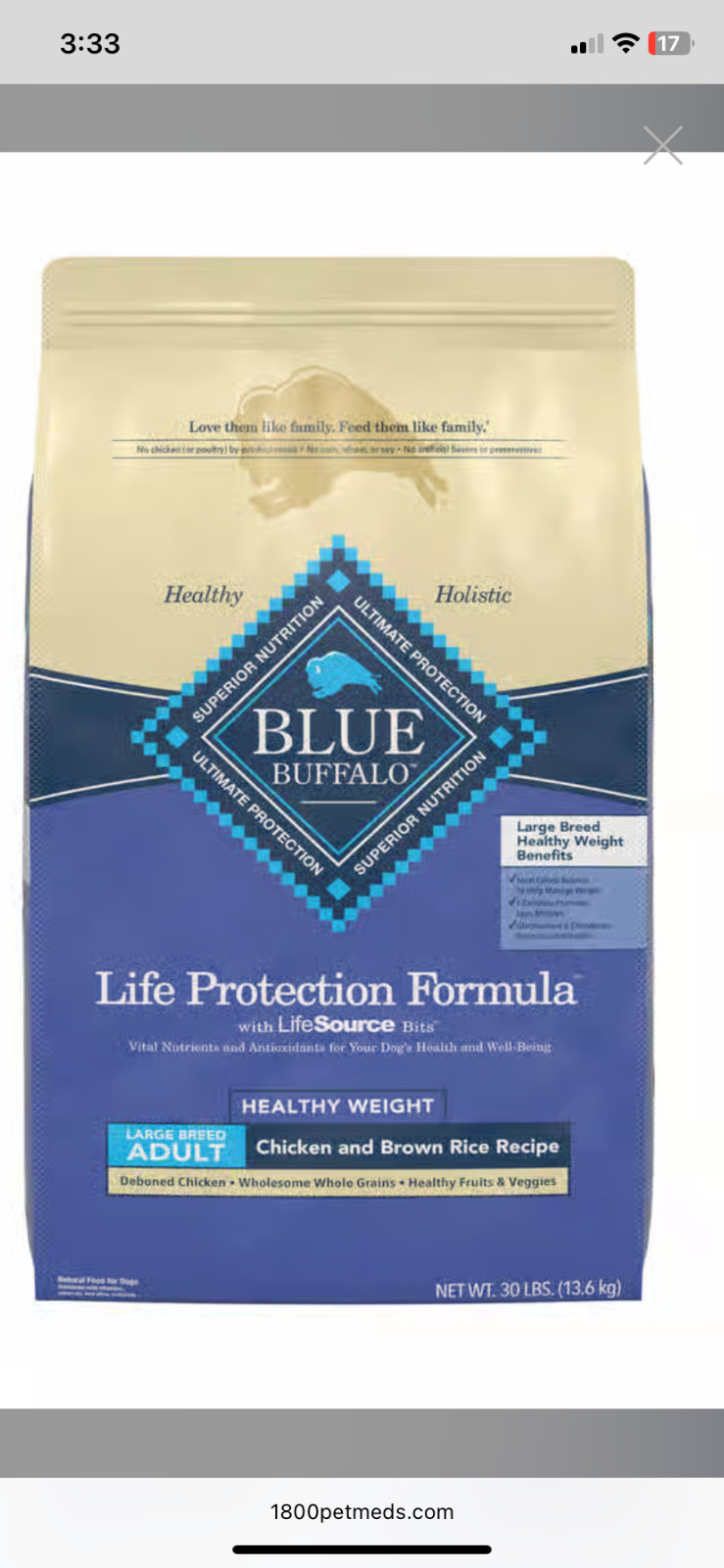 30lb Adult Large Breed New