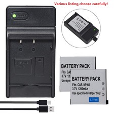Battery or Charger for Casio NP-60 Exilim Zoom EX-S10 EX-Z29BE EX-Z85 EX-Z90BK