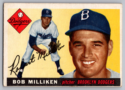 1955 TOPPS #111 BOB MILLIKEN BROOKLYN DODGERS